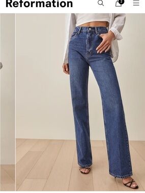Reformation jeans wilder high rise wide leg 27